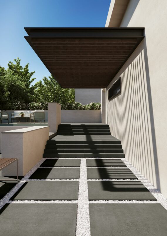 aussenbereich steinplatten feinsteinzeug